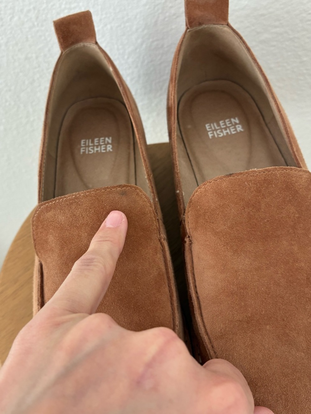 Eileen Fisher Suede Platform Loafers - Picture 10 of 10